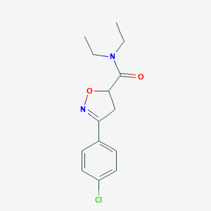 molecular formula C14H17ClN2O2 B318177 3-(4-chlorophenyl)-N,N-diethyl-4,5-dihydro-1,2-oxazole-5-carboxamide 