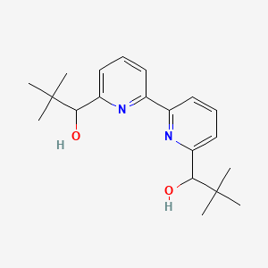 molecular formula C20H28N2O2 B3181798 (alphaR,alpha'R)-alpha,alpha'-Bis(tert-butyl)-[2,2'-bipyridine]-6,6'-dimethanol CAS No. 127049-50-7