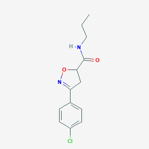 3-(4-chlorophenyl)-N-propyl-4,5-dihydro-1,2-oxazole-5-carboxamide