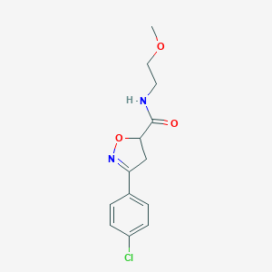 3-(4-chlorophenyl)-N-(2-methoxyethyl)-4,5-dihydro-5-isoxazolecarboxamide