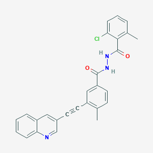 molecular formula C27H20ClN3O2 B3181848 Vodobatinib CAS No. 1388803-90-4