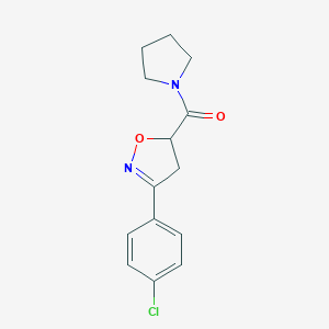 3-(4-Chlorophenyl)-5-(1-pyrrolidinylcarbonyl)-4,5-dihydroisoxazole