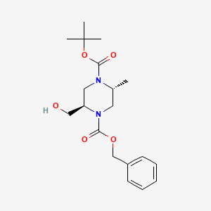 1-Benzyl 4-(tert-butyl) (2R,5R)-2-(hydroxymethyl)-5-methylpiperazine-1,4-dicarboxylate