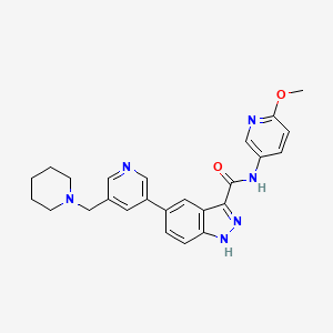 molecular formula C25H26N6O2 B3181879 Teplinovivint CAS No. 1428064-91-8