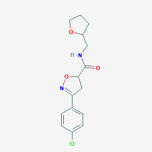 3-(4-chlorophenyl)-N-(tetrahydro-2-furanylmethyl)-4,5-dihydro-5-isoxazolecarboxamide