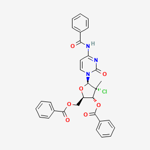 (2R,3R,4R,5R)-5-(4-benzamido-2-oxopyrimidin-1(2H)-yl)-2-((benzoyloxy)methyl)-4-chloro-4-methyltetrahydrofuran-3-yl benzoate