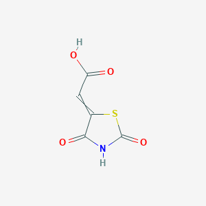 molecular formula C5H3NO4S B3181944 2-(2,4-二氧代-5-噻唑烷亚啶基)乙酸 CAS No. 1639050-53-5