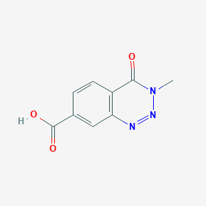 molecular formula C9H7N3O3 B3181962 3-Methyl-4-oxo-3,4-dihydrobenzo[d][1,2,3]triazine-7-carboxylic acid CAS No. 167903-09-5