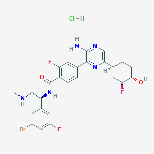 molecular formula C26H28BrClF3N5O2 B3181984 Rineterkib hydrochloride CAS No. 1715025-34-5