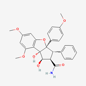 molecular formula C27H27NO7 B3182005 Didesmethylrocaglamide CAS No. 177262-30-5
