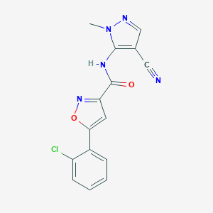 5-(2-chlorophenyl)-N-(4-cyano-1-methyl-1H-pyrazol-5-yl)-1,2-oxazole-3-carboxamide