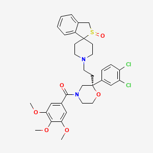 molecular formula C34H38Cl2N2O6S B3182035 CS-003 Free base CAS No. 191672-52-3