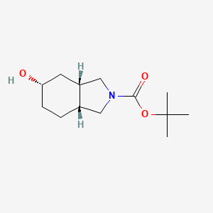 molecular formula C13H23NO3 B3182046 tert-butyl (3aS,5S,7aR)-rel-5-hydroxy-octahydro-1H-isoindole-2-carboxylate CAS No. 1932202-52-2