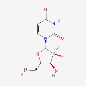 1-((2S,3S,4S,5S)-3-fluoro-4-hydroxy-5-(hydroxymethyl)-3-methyltetrahydrofuran-2-yl)pyrimidine-2,4(1H,3H)-dione