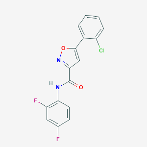 molecular formula C16H9ClF2N2O2 B318214 5-(2-chlorophenyl)-N-(2,4-difluorophenyl)-1,2-oxazole-3-carboxamide 