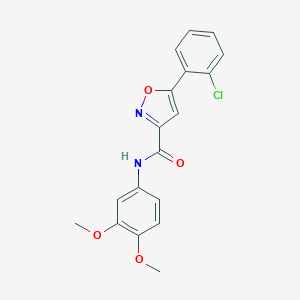 5-(2-chlorophenyl)-N-(3,4-dimethoxyphenyl)-1,2-oxazole-3-carboxamide