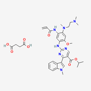 molecular formula C36H45N7O8 B3182186 莫博替尼琥珀酸酯 CAS No. 2389149-74-8