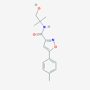 N-(1-hydroxy-2-methylpropan-2-yl)-5-(4-methylphenyl)-1,2-oxazole-3-carboxamide