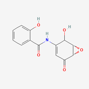 Trans-2-hydroxy-N-(2-hydroxy-5-oxo-7-oxabicyclo[4.1.0]hept-3-en-3-yl)benzamide