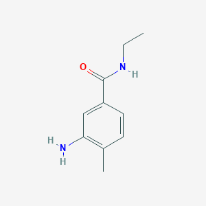 molecular formula C10H14N2O B3182225 3-amino-N-ethyl-4-methylbenzamide CAS No. 29526-66-7