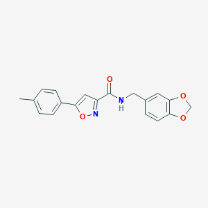 N-(1,3-benzodioxol-5-ylmethyl)-5-(4-methylphenyl)-3-isoxazolecarboxamide