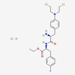 molecular formula C24H31Cl3FN3O3 B3182275 Melphalan flufenamide hydrochloride CAS No. 380449-54-7