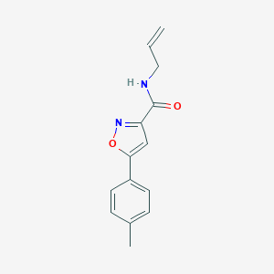 molecular formula C14H14N2O2 B318228 N-allyl-5-(4-methylphenyl)-3-isoxazolecarboxamide 