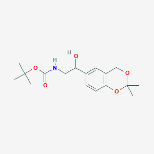 molecular formula C17H25NO5 B3182315 tert-Butyl 2-(2,2-dimethyl-4H-benzo[d][1,3]dioxin-6-yl)-2-hydroxyethylcarbamate CAS No. 452340-95-3
