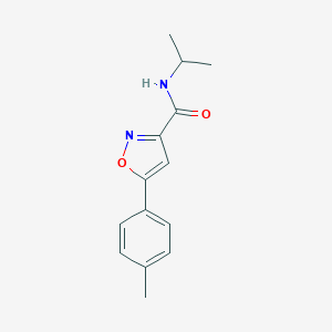 molecular formula C14H16N2O2 B318232 N-isopropyl-5-(4-methylphenyl)-3-isoxazolecarboxamide 