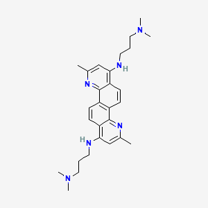 molecular formula C28H38N6 B3182338 FGI-106 free base CAS No. 501081-38-5