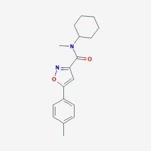 molecular formula C18H22N2O2 B318234 N-cyclohexyl-N-methyl-5-(4-methylphenyl)-3-isoxazolecarboxamide 