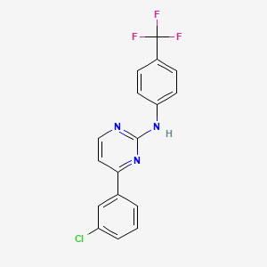 molecular formula C17H11ClF3N3 B3182392 4-(3-氯苯基)-N-[4-(三氟甲基)苯基]嘧啶-2-胺 CAS No. 574759-62-9