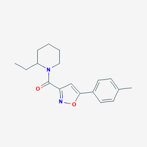 molecular formula C18H22N2O2 B318243 (2-Ethyl-piperidin-1-yl)-(5-p-tolyl-isoxazol-3-yl)-methanone 