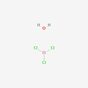 molecular formula BiCl3H2O B3182440 Trichlorobismuthane xhydrate CAS No. 68931-71-5