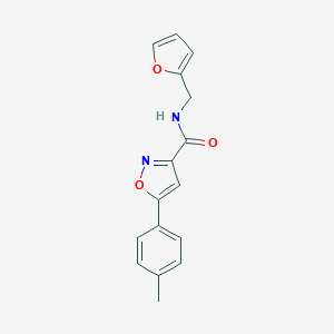 molecular formula C16H14N2O3 B318245 N-(2-furylmethyl)-5-(4-methylphenyl)-3-isoxazolecarboxamide 