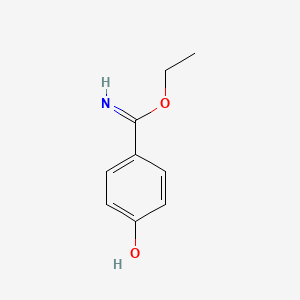 molecular formula C9H11NO2 B3182467 Ethyl 4-hydroxybenzenecarboximidoate CAS No. 79416-60-7