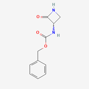 molecular formula C11H12N2O3 B3182472 苄基N-[(3S)-2-氧代氮杂环丁烷-3-基]氨基甲酸酯 CAS No. 80082-81-1