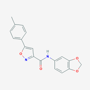 N-(1,3-benzodioxol-5-yl)-5-(4-methylphenyl)-1,2-oxazole-3-carboxamide