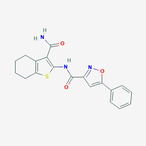 N-(3-carbamoyl-4,5,6,7-tetrahydro-1-benzothiophen-2-yl)-5-phenyl-1,2-oxazole-3-carboxamide