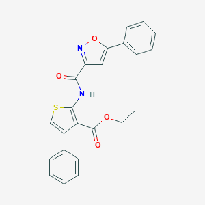 Ethyl 4-phenyl-2-{[(5-phenyl-3-isoxazolyl)carbonyl]amino}-3-thiophenecarboxylate