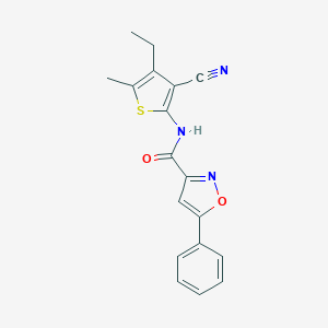 N-(3-cyano-4-ethyl-5-methylthiophen-2-yl)-5-phenyl-1,2-oxazole-3-carboxamide