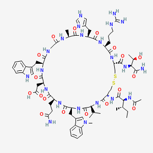 molecular formula C72H102N22O18S2 B3182579 Unii-T3B2aiz4BF CAS No. 934461-40-2