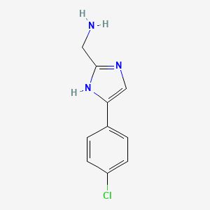 molecular formula C10H10ClN3 B3182592 (4-(4-氯苯基)-1H-咪唑-2-基)甲胺 CAS No. 944903-47-3