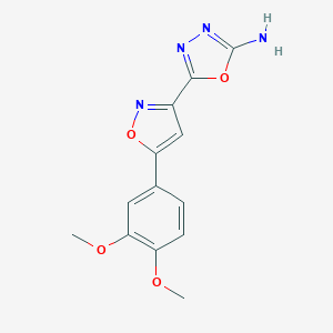 5-[5-(3,4-Dimethoxyphenyl)-1,2-oxazol-3-yl]-1,3,4-oxadiazol-2-amine