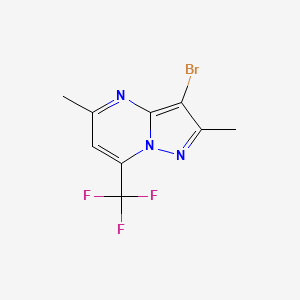 molecular formula C9H7BrF3N3 B3182601 3-溴-2,5-二甲基-7-(三氟甲基)吡唑并[1,5-A]嘧啶 CAS No. 954278-38-7