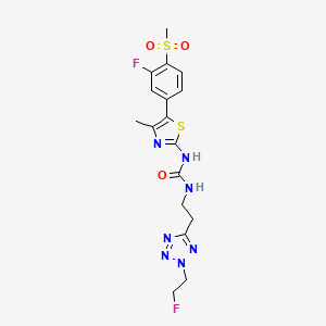 molecular formula C17H19F2N7O3S2 B3182608 Nvp-qav-572 CAS No. 957209-68-6
