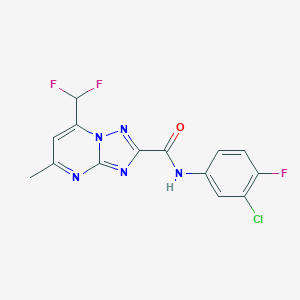 N-(3-chloro-4-fluorophenyl)-7-(difluoromethyl)-5-methyl[1,2,4]triazolo[1,5-a]pyrimidine-2-carboxamide