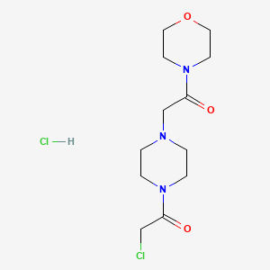 B3182673 2-Chloro-1-{4-[2-(morpholin-4-yl)-2-oxoethyl]piperazin-1-yl}ethan-1-one hydrochloride CAS No. 1052550-41-0