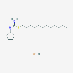 molecular formula C18H37BrN2S B3182717 N-cyclopentyl(dodecylsulfanyl)methanimidamide hydrobromide CAS No. 1181458-85-4