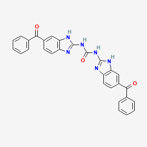 molecular formula C29H20N6O3 B3182756 N,N'-Bis(5-benzoyl-1H,-benzimidazol-2-yl)urea CAS No. 129165-82-8